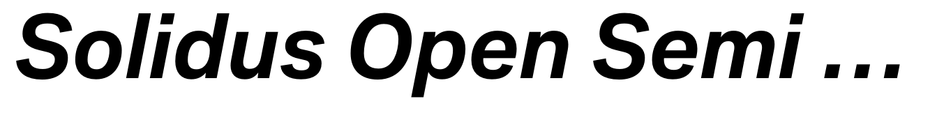 Solidus Open Semi Bold Italic